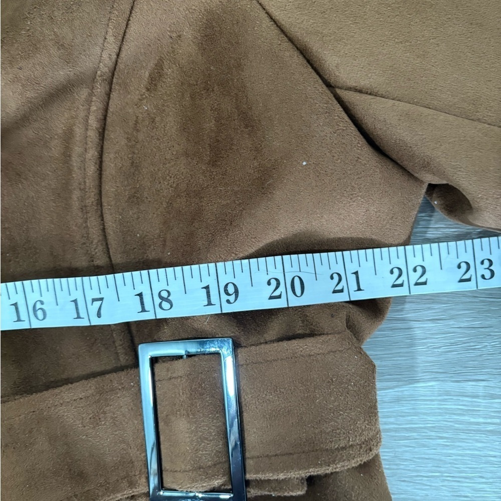 Chico's Brown Faux Fur Collar Jacket - Picture 8 of 9